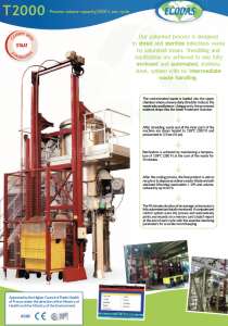 Data sheet T2000 : regulated waste treatment machine